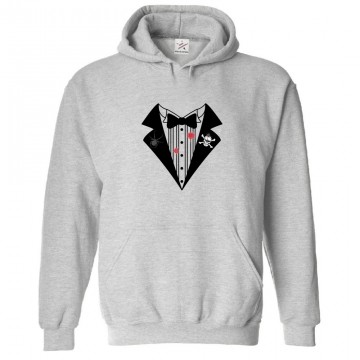 Tuxedo Formal Classic Unisex Kids and Adults Pullover Hoodie for Gentlemen
